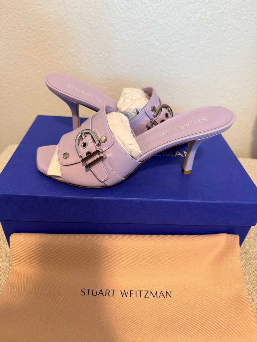 Stuart Weitzman Maverick 75 Slide in Aster